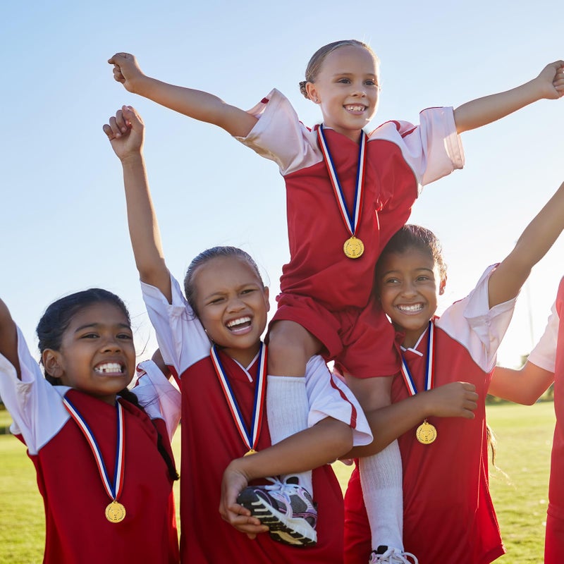 Caydo Gold Medals for Awards, Plastic Gold Medal for Children's Game Prizes, School Sports Games, Competitions, Family Gatherings, Medals for Kids(24PCS/100PCS) - Image 5